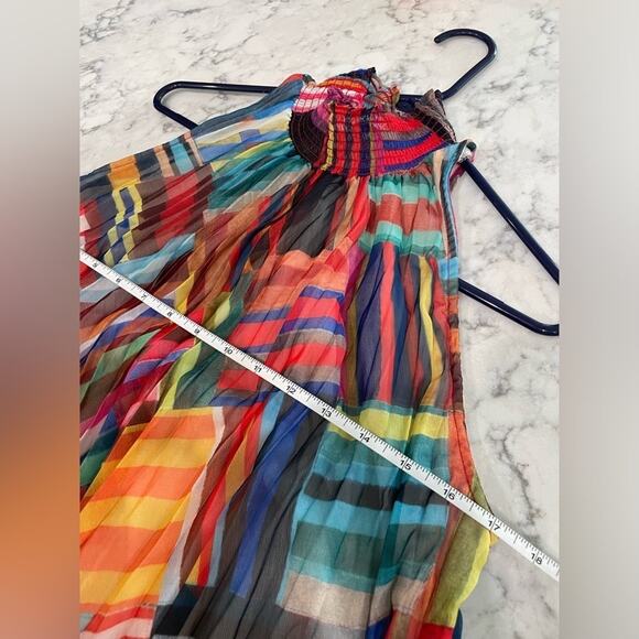 Ranna Gill (Anthropologie) Geo Halter Maxi Dress- M - Picture 7 of 10